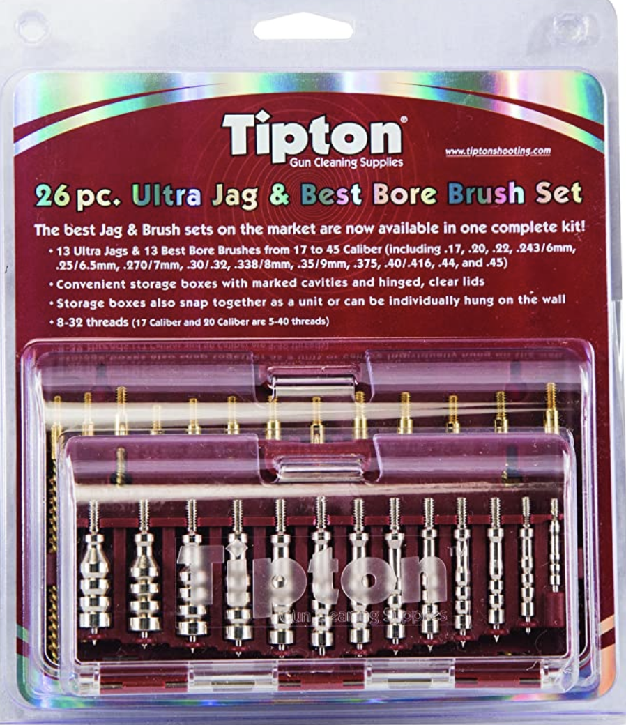 Tipton 26-Piece Ultra Cleaning Jag and Best Bore Brush Set