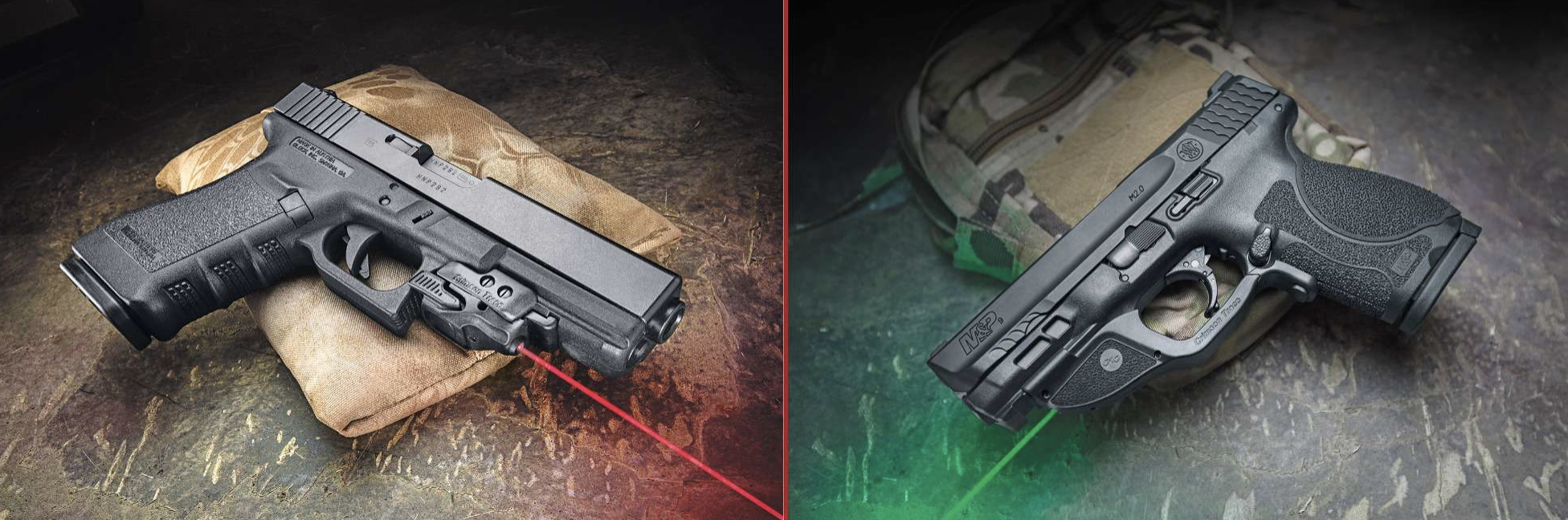 Red vs. green laser Crimson Trace