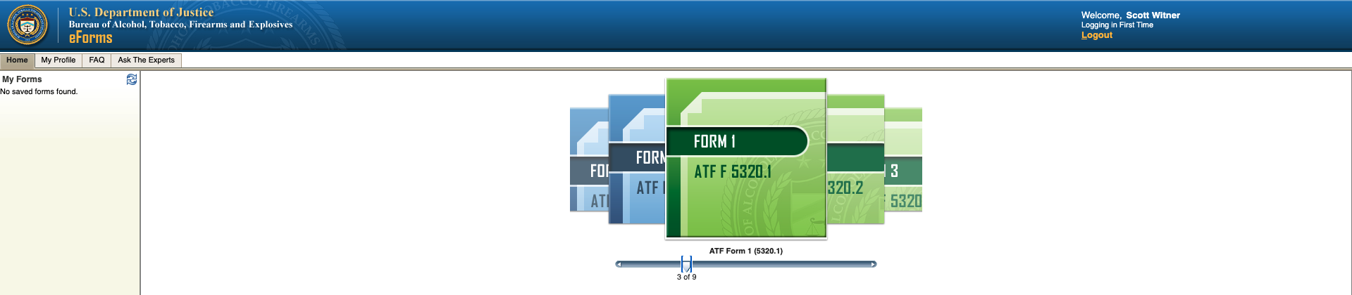 ATF Form 1 Application